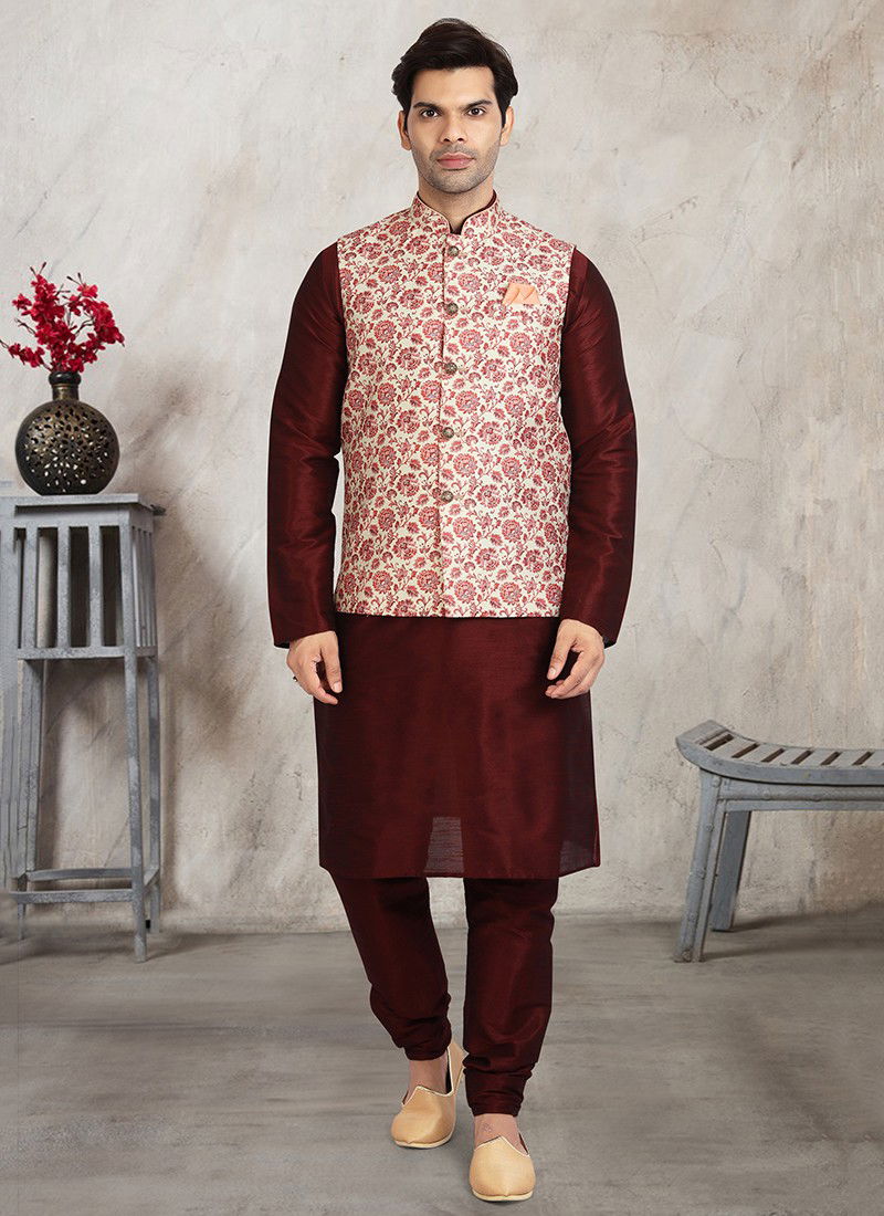 Festive Wear Wholesale Kurta Pajama With Jacket Collection